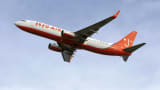 A Jeju Air Boeing 737-800 taking off from Osaka Kansai airport. 