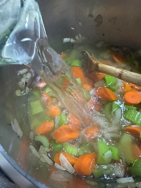 Simple Chicken Soup made with a rotisserie chicken. Find the recipe by Tracy Benjamin on Shutterbean.com