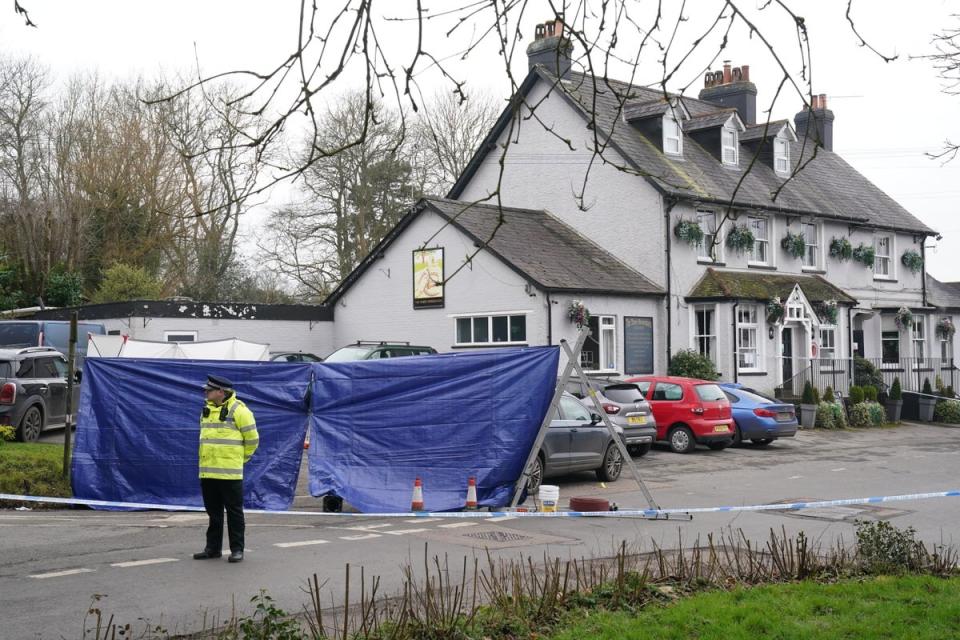 She was pronounced dead while the suspect is believed to have entered the River Thames (Gareth Fuller/PA)