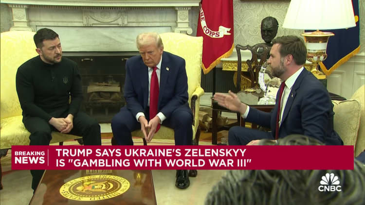 Trump to Zelenskyy: 'You're gambling with World War III'