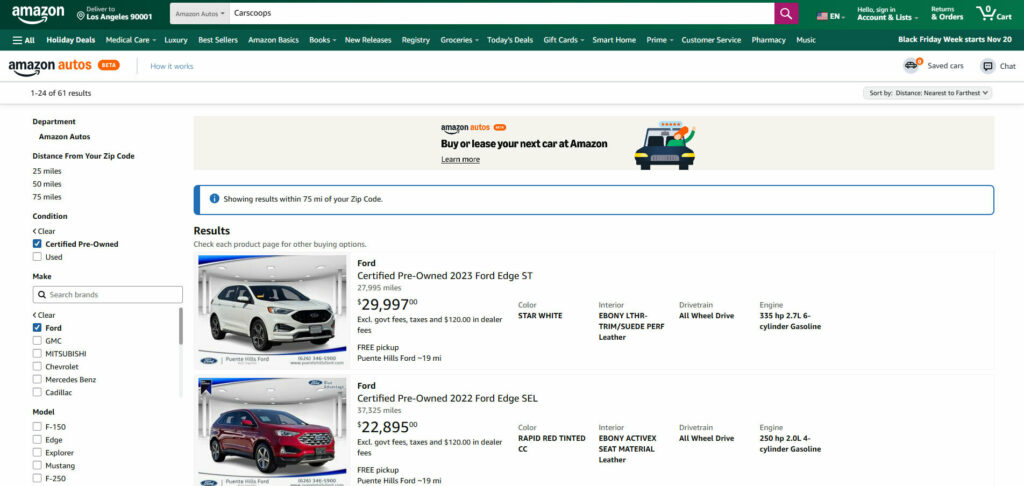  Ford’s Used Cars Just Went Prime On Amazon