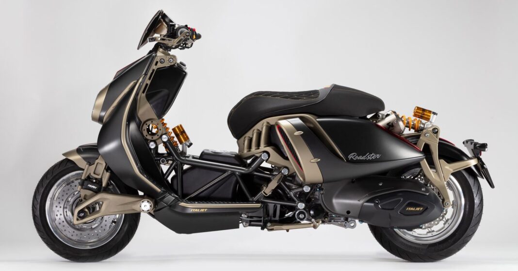 The Retro-Futuristic Italjet Roadster 400 Scooter is…