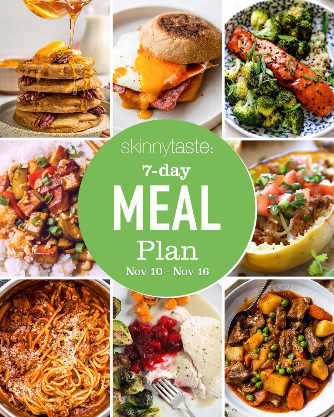 Free 7 Day Healthy Meal Plan (Nov. 10-16)